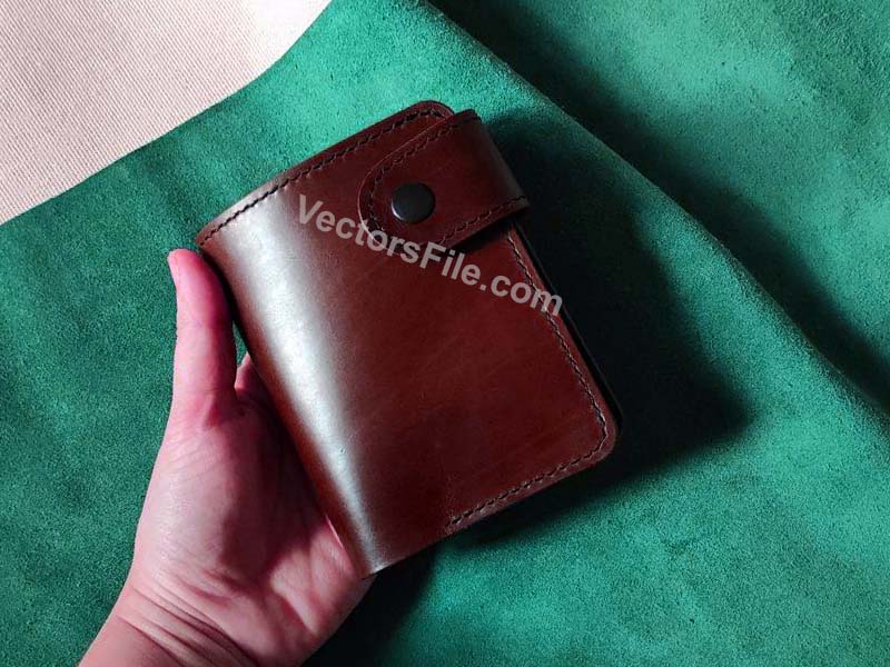 Laser Cut Leather Wallet Folding Design Template