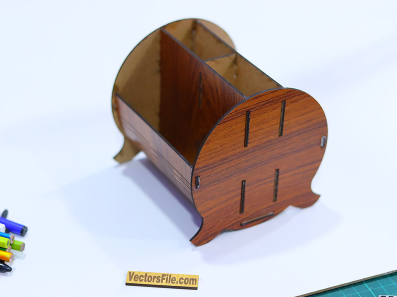 Laser Cut Pen Holder Office Desk Organizer Template