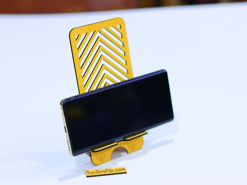 Laser Cut Cell Phone Stand Template Wooden Mobile Stand