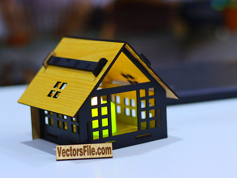 Laser Cut House Tealight Holder Tea Light Candle Holder