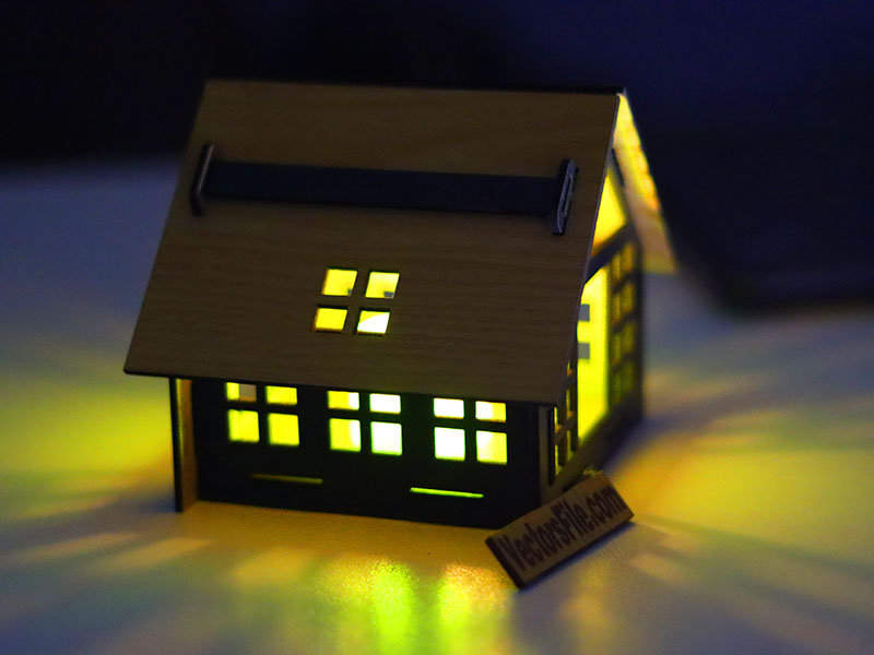 Laser Cut House Tealight Holder Tea Light Candle Holder