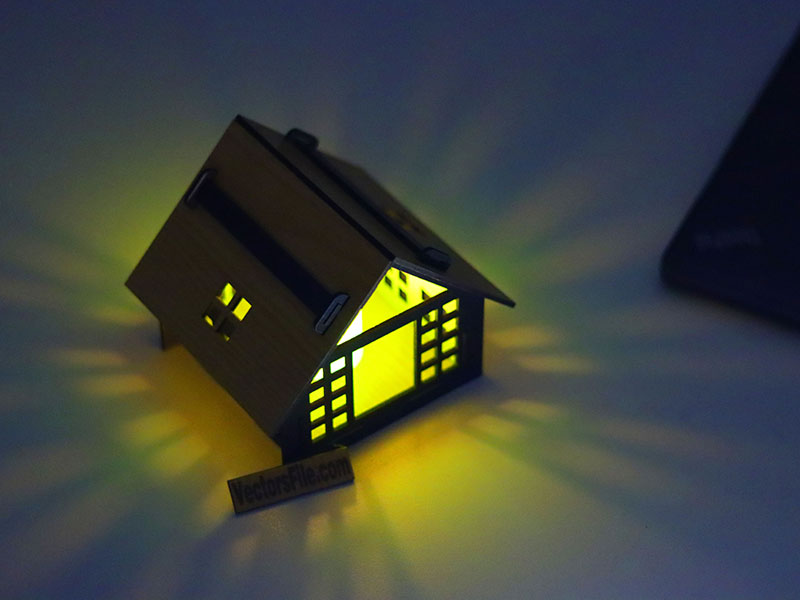 Laser Cut House Tealight Holder Tea Light Candle Holder