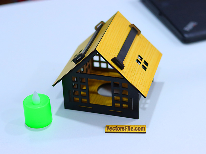 Laser Cut House Tealight Holder Tea Light Candle Holder