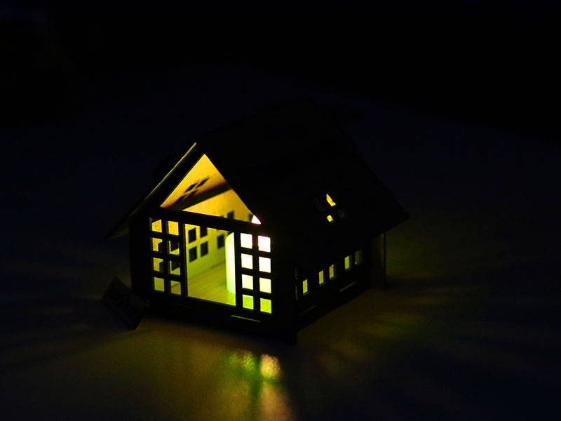 Laser Cut House Tealight Holder Tea Light Candle Holder