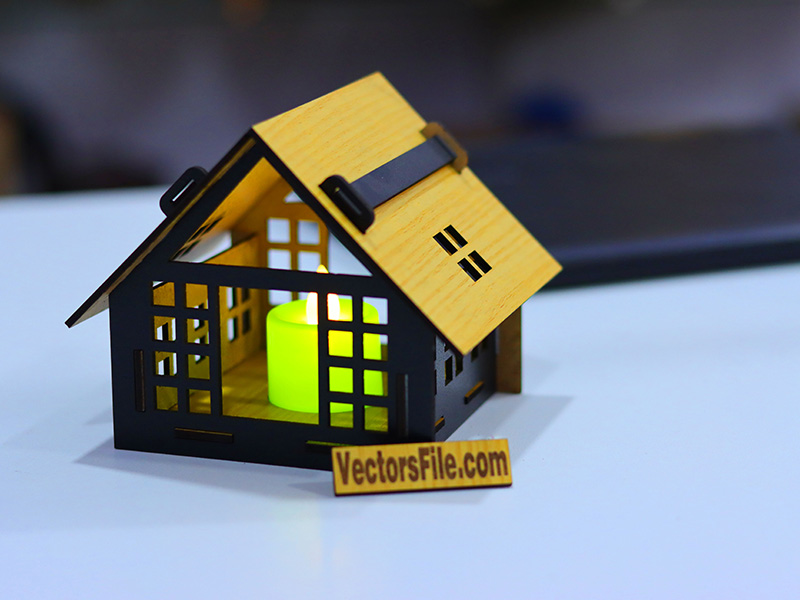 Laser Cut House Tealight Holder Tea Light Candle Holder
