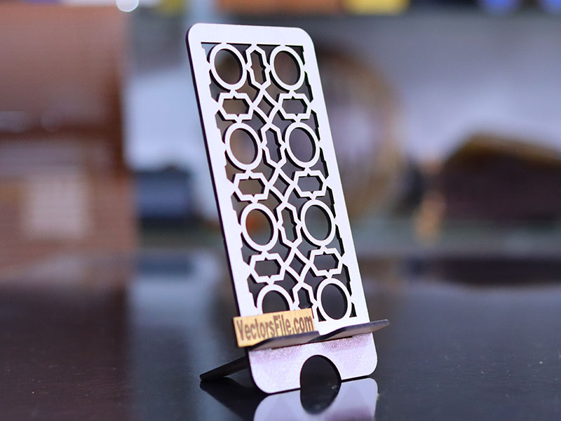 Laser Cut Cell Phone Stand Wooden Mobile Holder Desk Stand