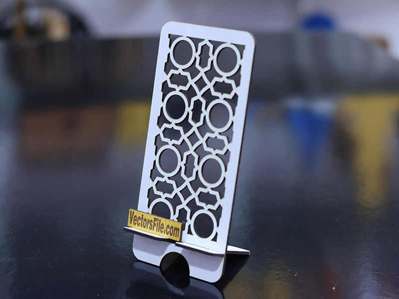 Laser Cut Cell Phone Stand Wooden Mobile Holder Desk Stand