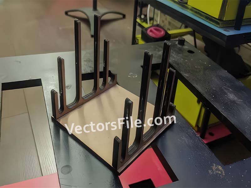 Laser Cut Keyboard and Laptop Holding Desktop Stand