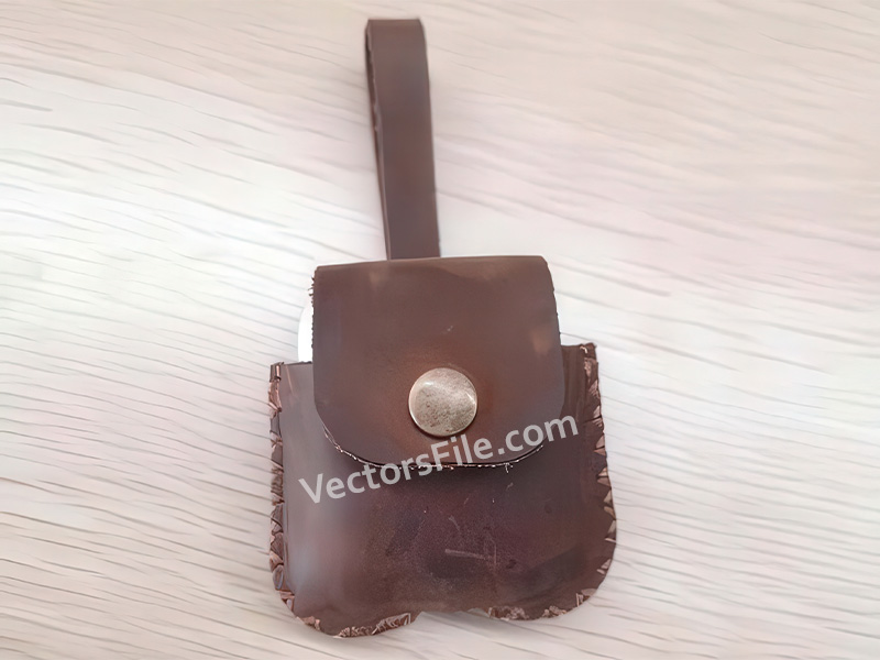 Laser Cut Personalized AirPods Leather Case Pouch Template