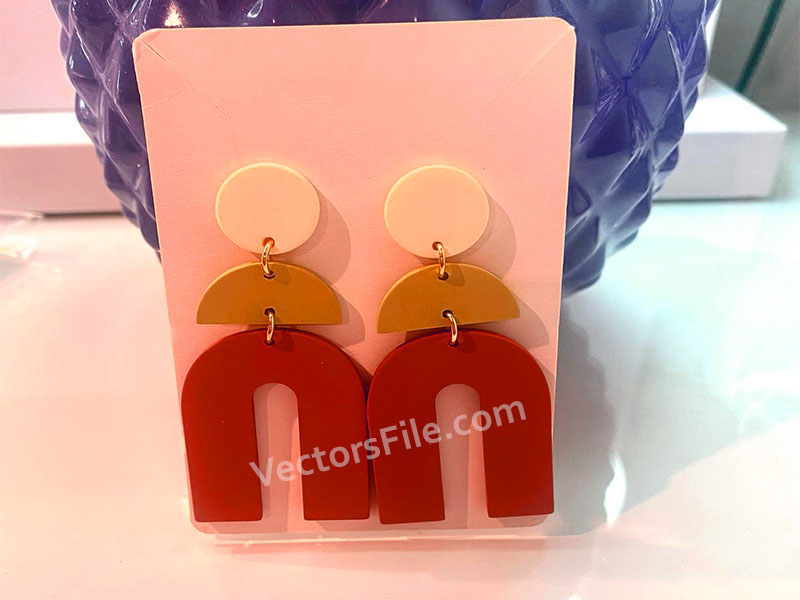 Laser Cut Pendant Earring Jewelry Template