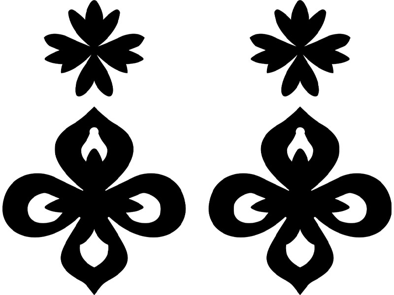 Laser Cut Wooden Floral Fantasy Earring Template