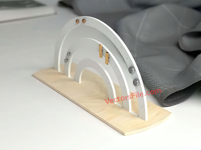 Laser Cut Earring Rainbow Jewelry Display Stand