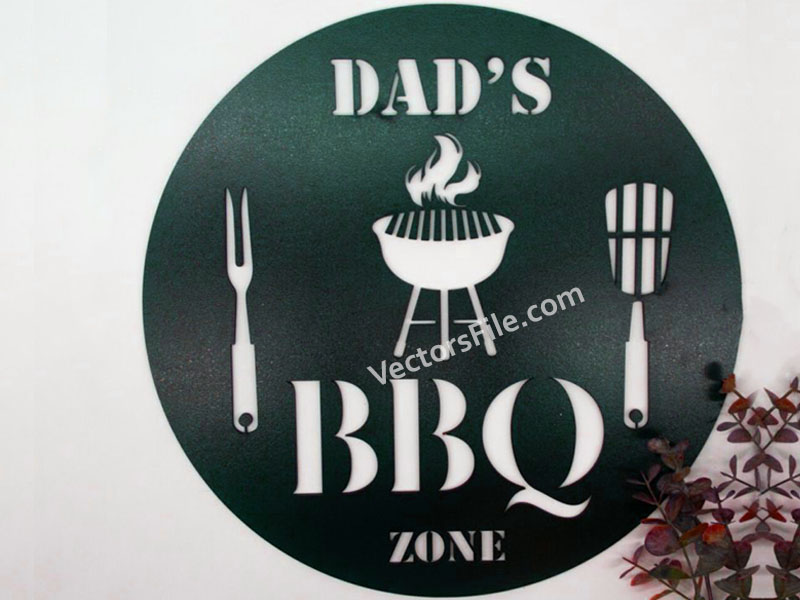 Laser Cut BBQ Wall Art Sign for Wall Decor Idea