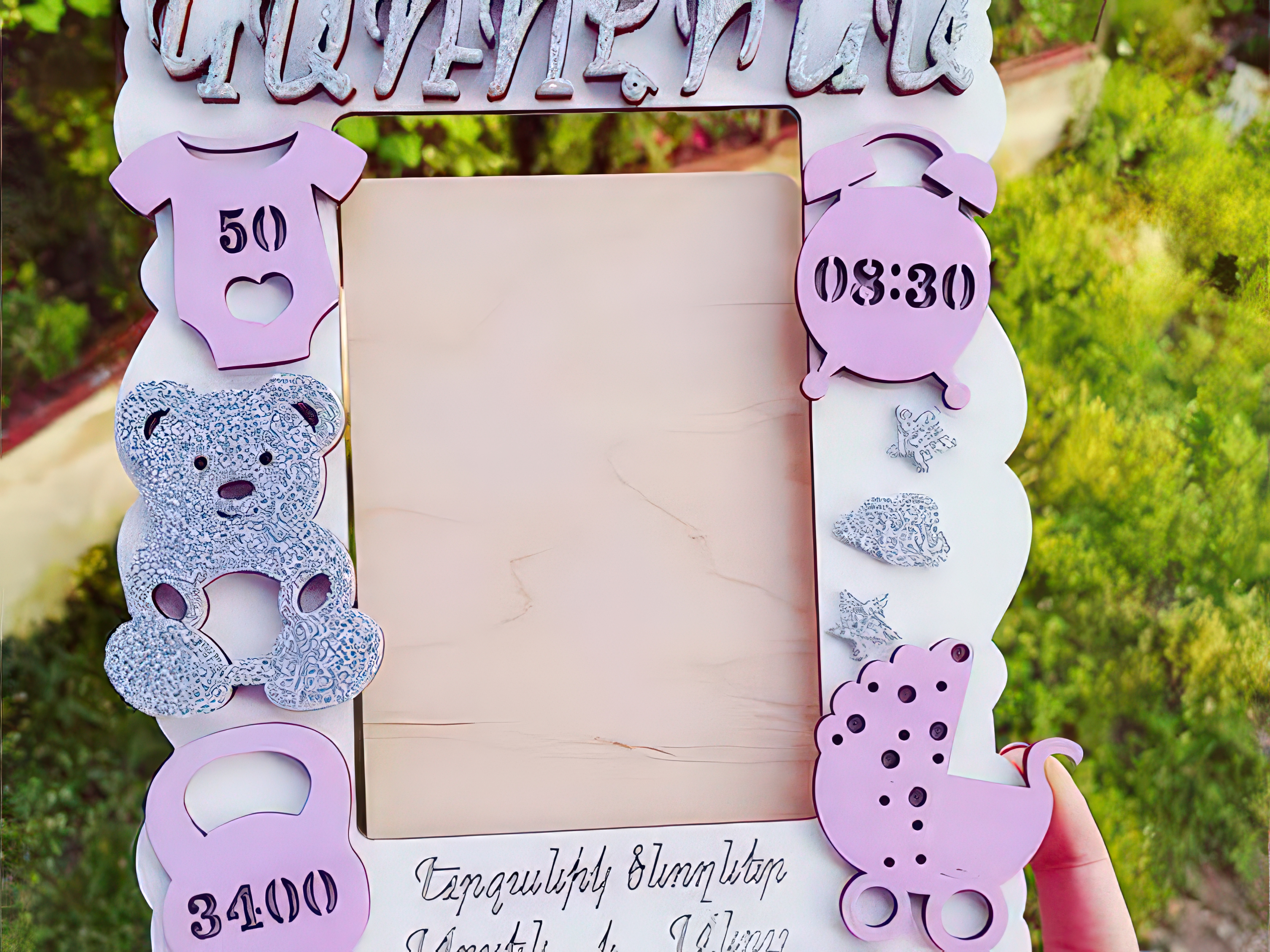 Layer Cut Personalized Wooden Kids Photo Frame