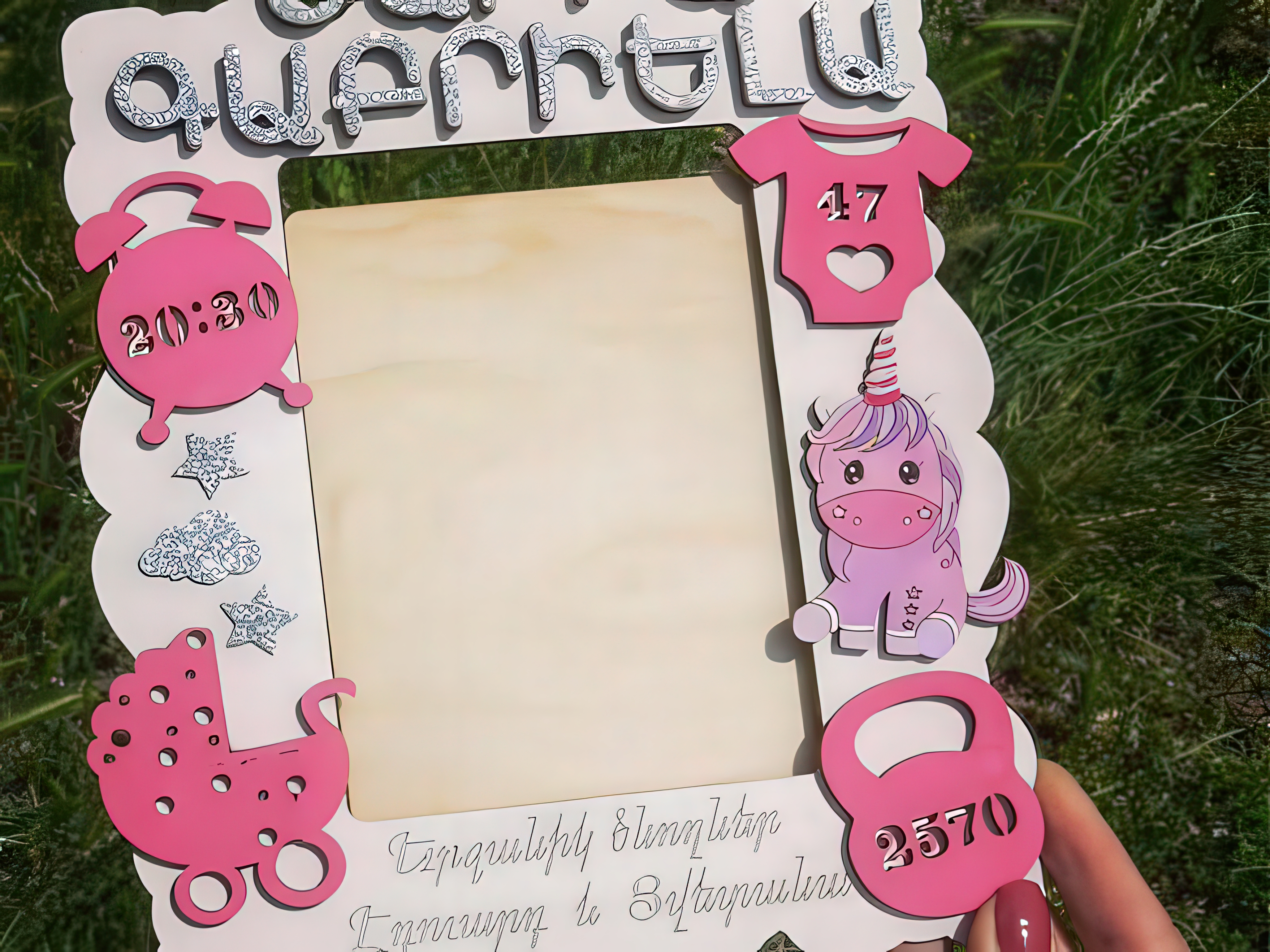 Layer Cut Personalized Wooden Kids Photo Frame