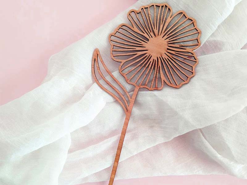 Laser Cut 3D Wooden Flower Design 20 Flowers Bundle