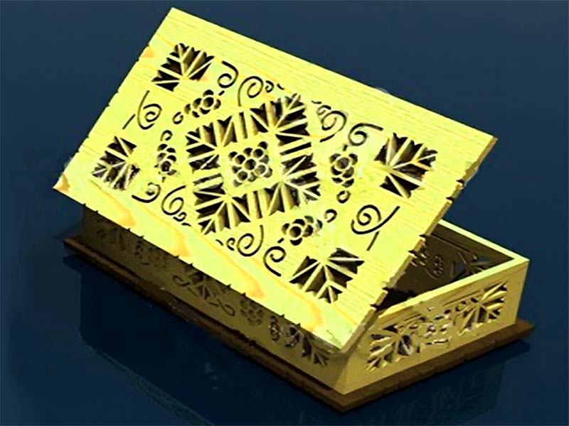 Laser Cut Jewelry Box Design Plywood 6mm Gift Box
