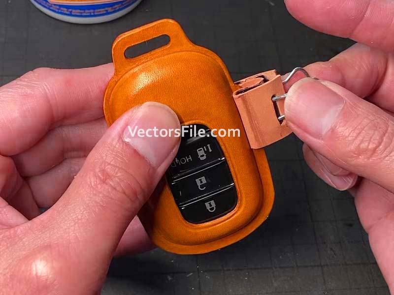 Laser Cut Leather Car Remote Key Holder Case Cover Template