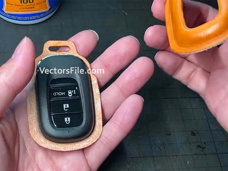 Laser Cut Leather Car Remote Key Holder Case Cover Template