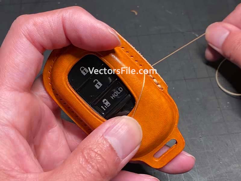 Laser Cut Leather Car Remote Key Holder Case Cover Template
