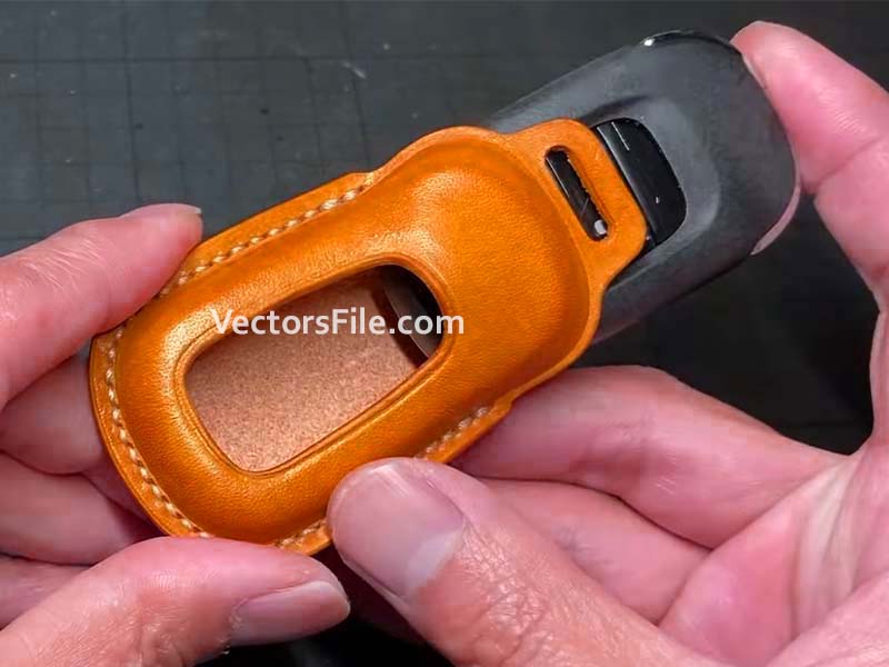 Laser Cut Leather Car Remote Key Holder Case Cover Template