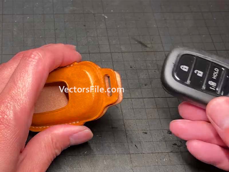 Laser Cut Leather Car Remote Key Holder Case Cover Template