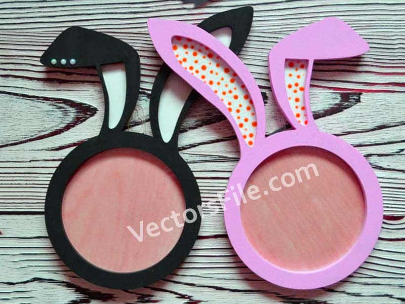 Laser Cut Bunny Kids Photo Frame Design