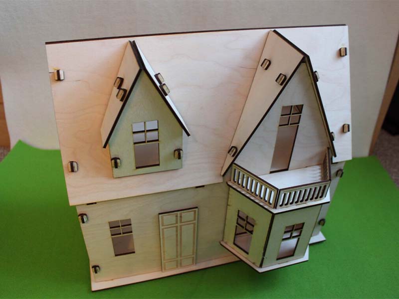 Laser Cut Barbie Dollhouse 3D Wooden Puzzle Kit