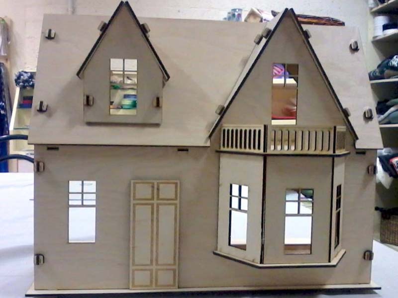 Laser Cut Barbie Dollhouse 3D Wooden Puzzle Kit