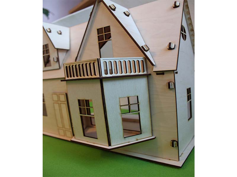 Laser Cut Barbie Dollhouse 3D Wooden Puzzle Kit