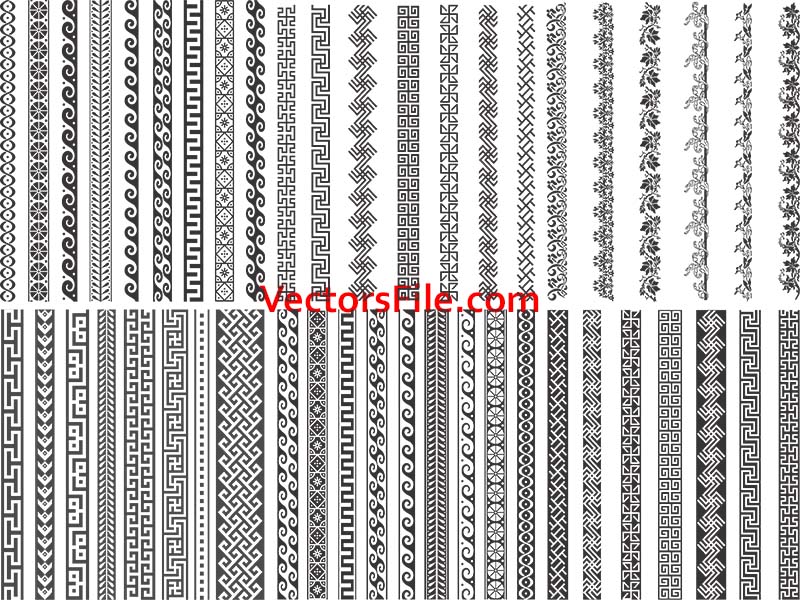 Laser Cut Border Pattern Lace Design Template Set