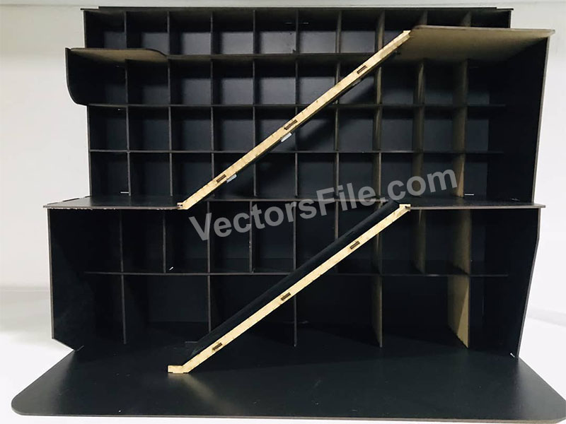 Laser Cut Toy Car Parking Wooden Garage Model Design