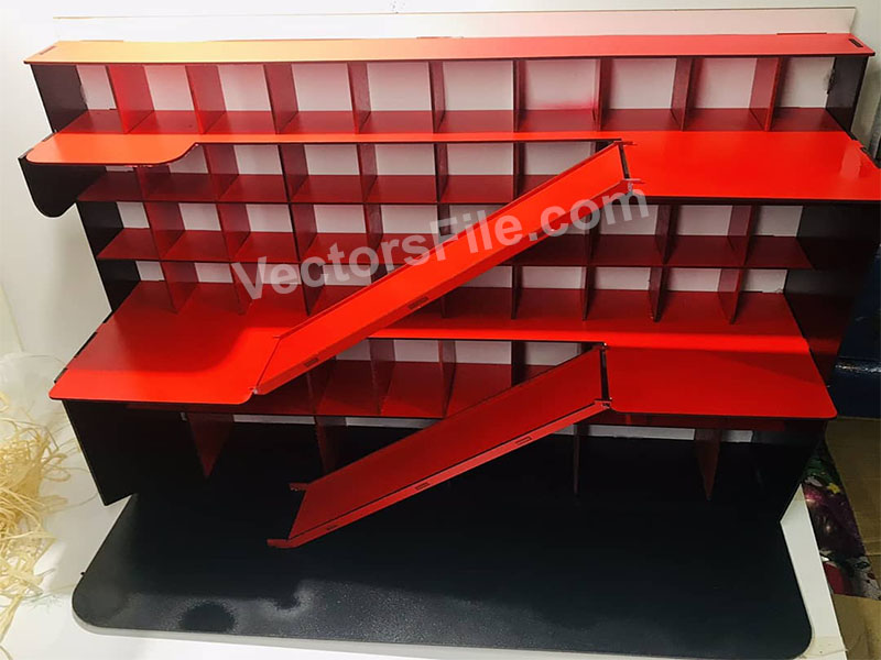 Laser Cut Toy Car Parking Wooden Garage Model Design