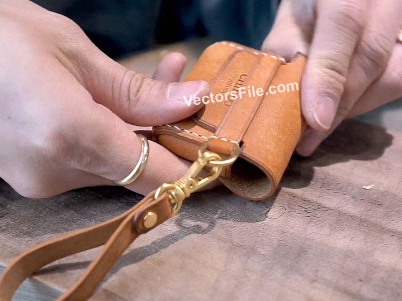 Laser Cut Leather Airpod Pro Case Leather Pouch Template