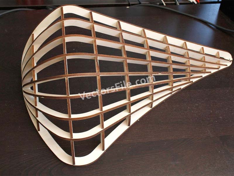 Laser Cut 3D Wooden Puzzle Display Wall Shelf Template