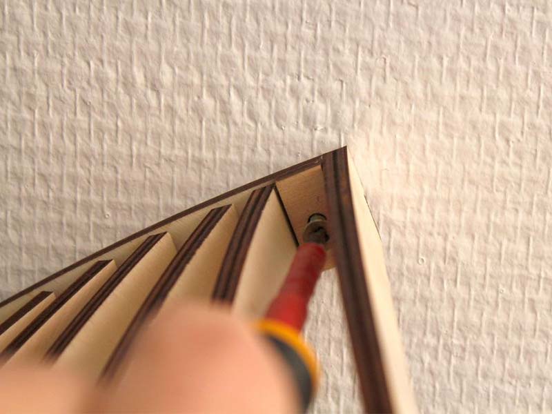 Laser Cut 3D Wooden Puzzle Display Wall Shelf Template