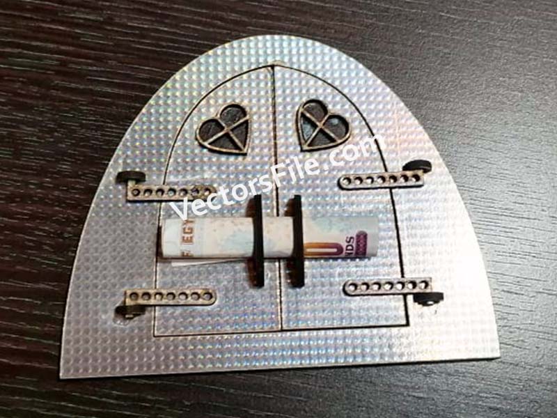 Laser Cut Eid Mubarak Money Gift Envelope Wooden Gift Card Template