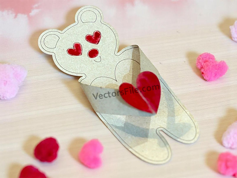 Laser Cut Paper Craft Bear Gift Tags Idea