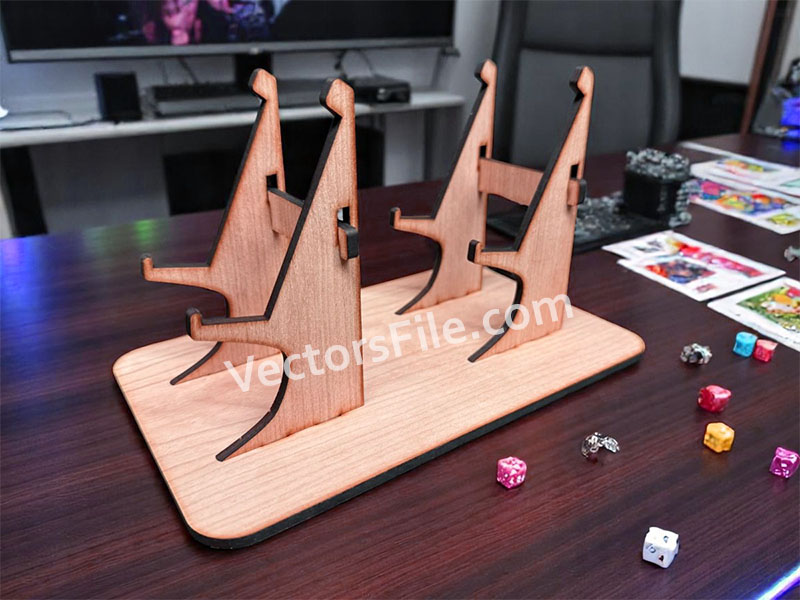 Double Xbox Controller Laser Cut Wooden Stand