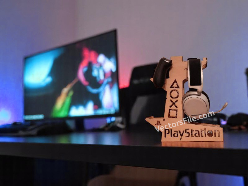 Laser Cut PlayStation Controller and Headphone Stand Template