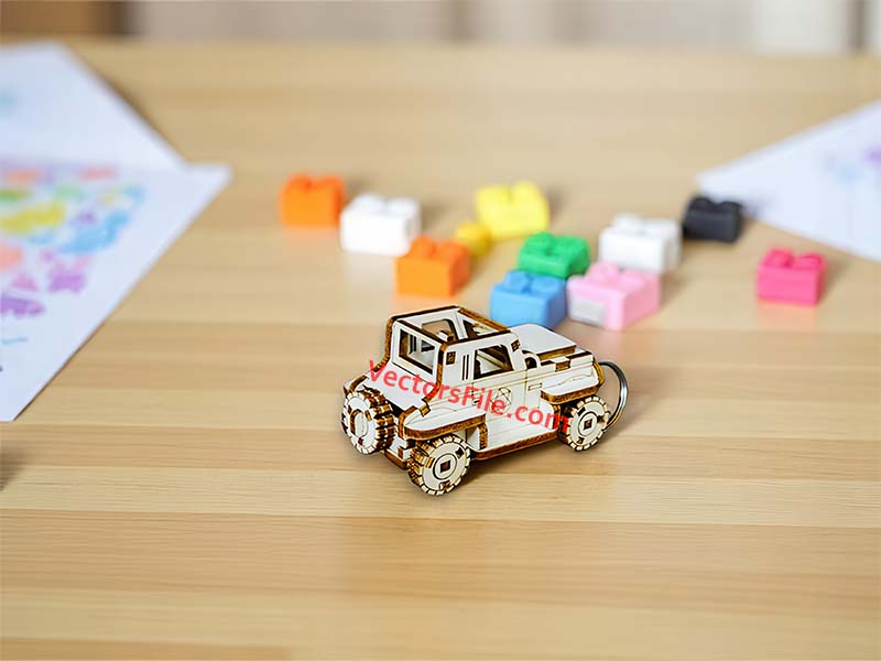 Laser Cut Miniature Toy Car 3D Puzzle Model Kit