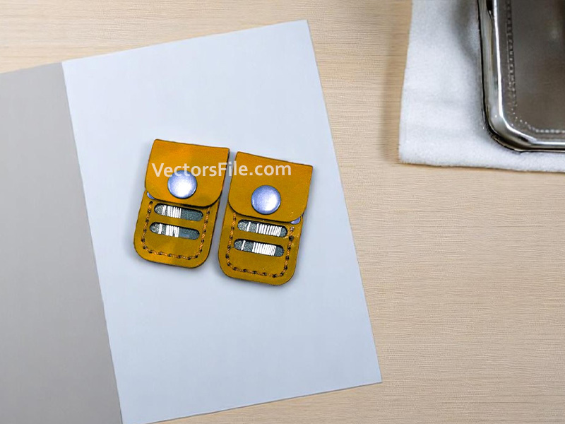 Laser Cut Leather Sewing Needle Case Template