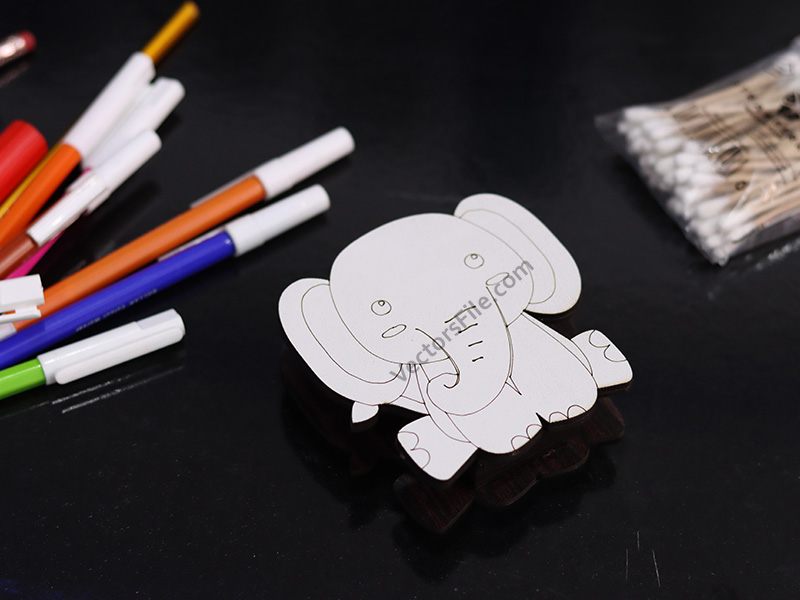 Laser Cut Kids Pencil and Pen Holder Elephant Shape Stand Template