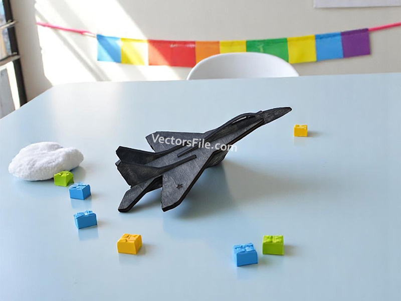 Laser Cut Mig 29 Fighter Jet 3D Puzzle Toy Model Kit