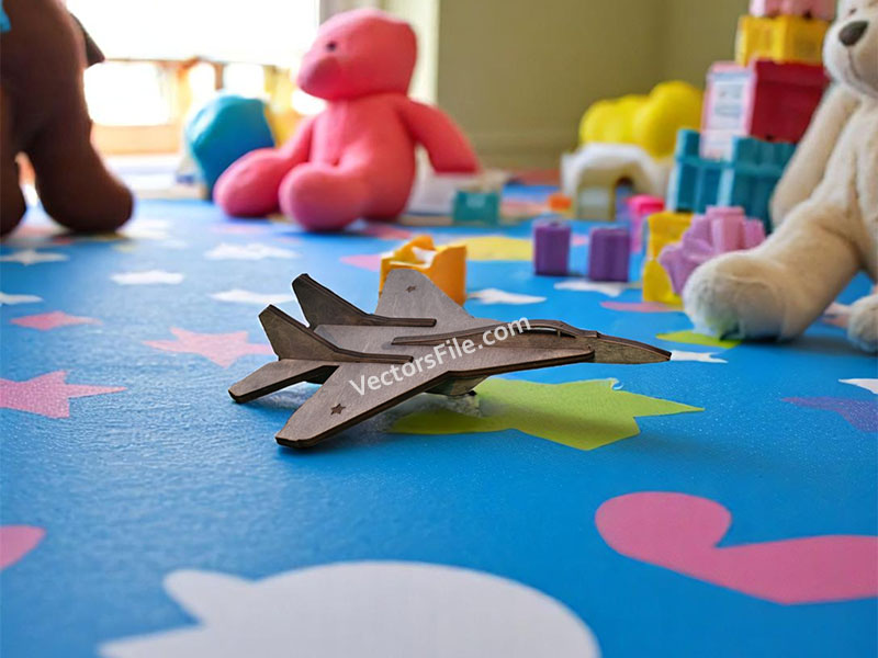 Laser Cut Mig 29 Fighter Jet 3D Puzzle Toy Model Kit
