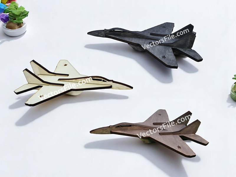 Laser Cut Mig 29 Fighter Jet 3D Puzzle Toy Model Kit