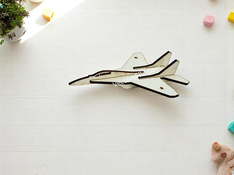 Laser Cut Mig 29 Fighter Jet 3D Puzzle Toy Model Kit