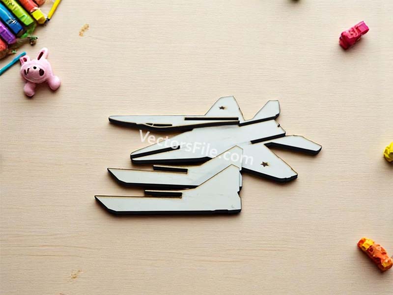 Laser Cut Mig 29 Fighter Jet 3D Puzzle Toy Model Kit