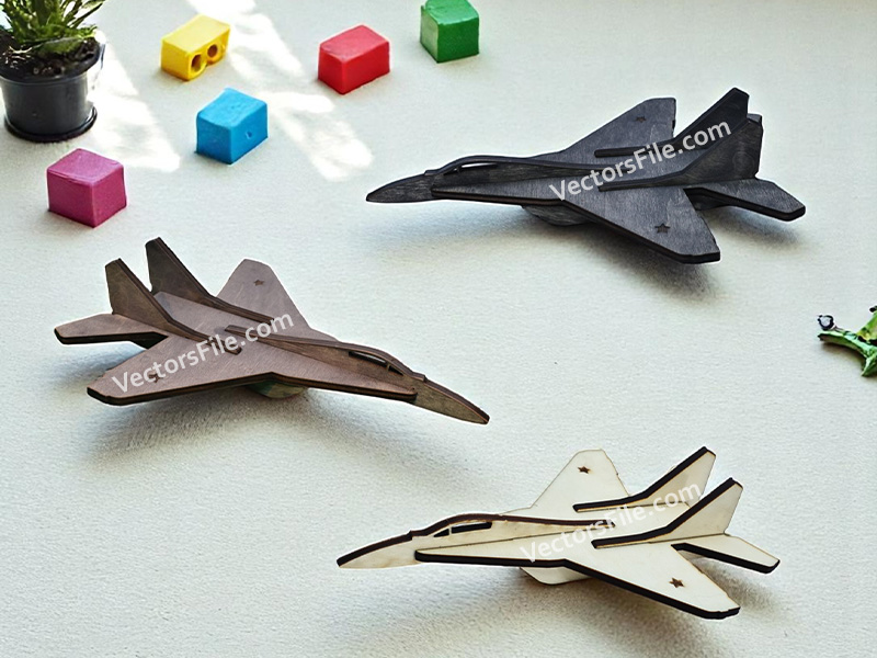 Laser Cut Mig 29 Fighter Jet 3D Puzzle Toy Model Kit