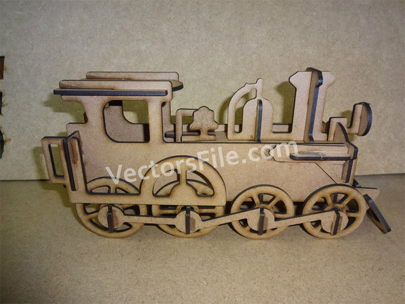 Laser Cut Locomotive 3D Puzzle Steam Train Toy Model Kit